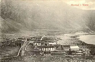 View of the only road in the village, Husbekkveien, from around 1900