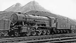 ex-WD 2-10-0 No. 73798 'North British' stands at Motherwell Depot in 1948
