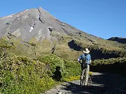 Low on the trail to the summit of Taranaki Maunga