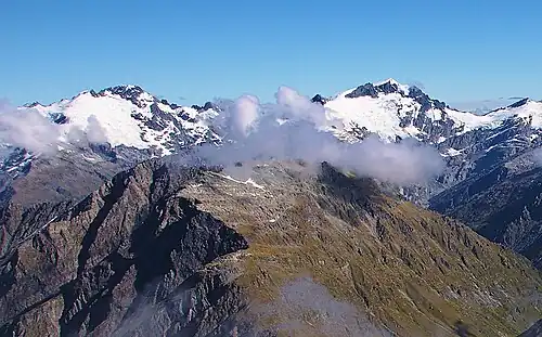 Mount Ian (left) and Mount Lydia (right)