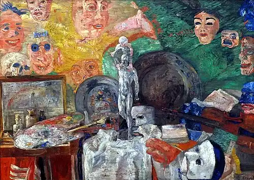 Attributes of the Studio (1889), oil on canvas, 83 × 113.5&nbsp;cm, Alte Pinakothek, Munich