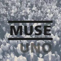 A tinted image of a crowd of people smiling towards the camera. The band logo is printed in black and the song title is written in gray.