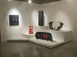 Various sculptures by Édgar Negret in La Tertulia Museum