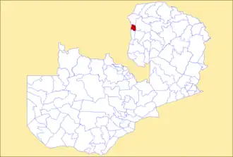 District location in Zambia