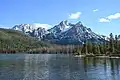 Mystery Mountain (left) and McGowan Peak (right) seen from Stanley Lake
