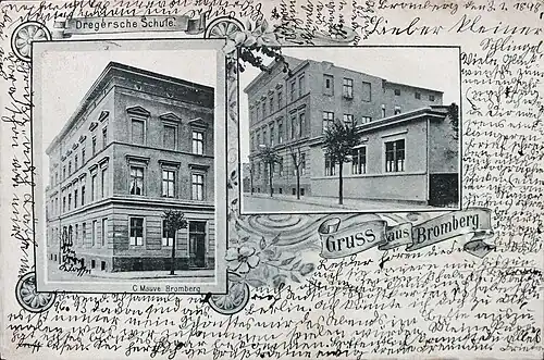 Postcard picture of the school ca 1898