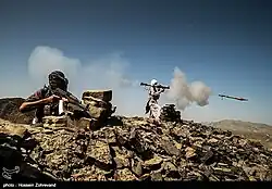 NAJA border guard rangers engage militants the on the Iran-Pakistan border