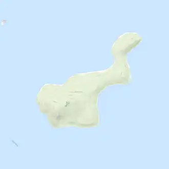 Topographic map of an island.