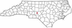 Location in North Carolina