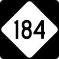 North Carolina Highway 184 marker