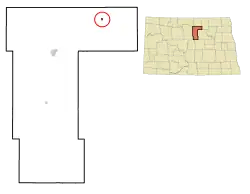 Location of Wolford, North Dakota
