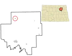 Location of Starkweather, North Dakota