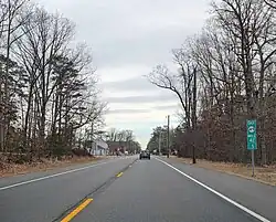 Route 49 eastbound entering Hesstown