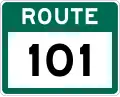 Route 101 marker