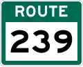 Route 239 marker