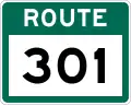 Route 301 marker