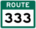 Route 333 marker