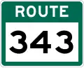 Route 343 marker