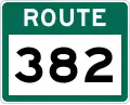 Route 382 marker