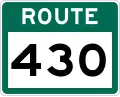Route 430 marker