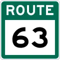 Route 63 marker