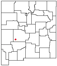 Location of the San Mateo Mountains within New Mexico