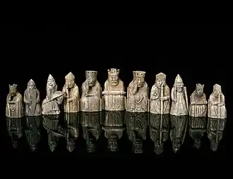 Selection of chessmen at NMS