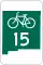 New Mexico State Bike Route 15 marker