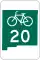 New Mexico State Bike Route 20 marker