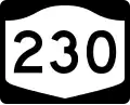 New York State Route 230 marker