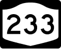 New York State Route 233 marker