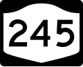 New York State Route 245 marker