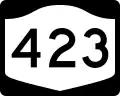 New York State Route 423 marker