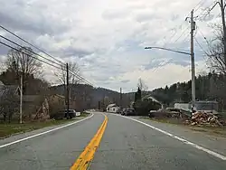 NY 97 southbound through Hankins