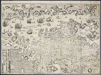 Plan of Nagasaki, Hizen province, 1778