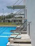 View of the diving platforms.