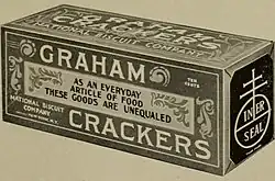 A box of National Biscuit Company food crackers, c. 1915, which was priced at ten cents