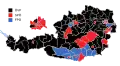 Map showing the results of the election on the district level