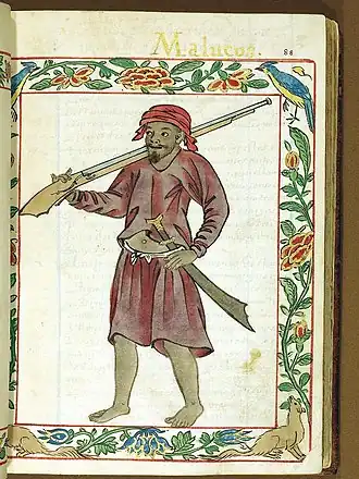 Moluccan warrior from the Moluccas (in modern-day Maluku Islands, Indonesia)