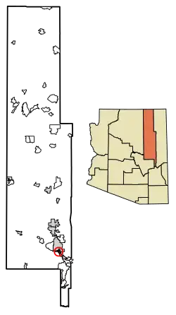 Location of Wagon Wheel in Navajo County, Arizona.