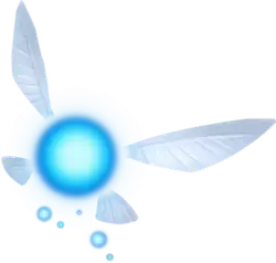 Artwork of Navi, a blue ball of light with wings