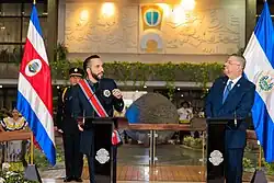 Nayib Bukele with Rodrigo Chaves Robles