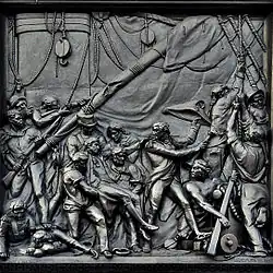 The Death of Nelson at Trafalgar by John Edward Carew, the relief on the south face of the plinth