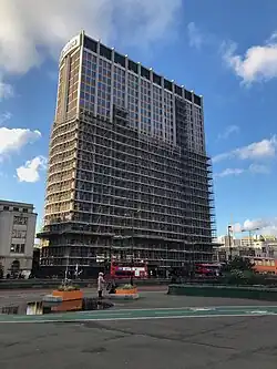 Nestlé Tower, Croydon, undergoing refurbishment in November 2023.