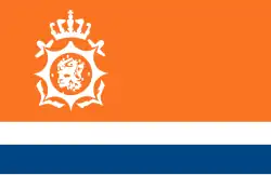 Netherlands Coast Guard flag , (argent, 10/77ths field; azure, 13/77ths field)