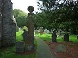 Churchyard of church of St Brynarch, including wall and gates
