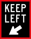 Keep left