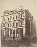The uncompleted post office building amidst the ruins of the Great Boston Fire, 1872