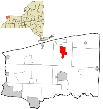 Location in Niagara County and the state of New York.