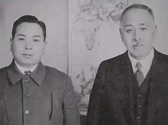 23rd Choemon Tomohisa Tanabe (left) and 22nd Choemon Shigeaki (right), 1942